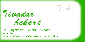 tivadar ackert business card